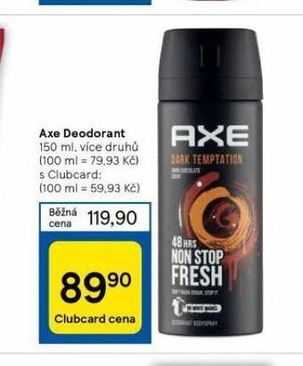 Tesco Axe deodorant nabídka