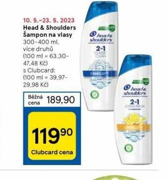 Tesco Head&shoulders šampon nabídka