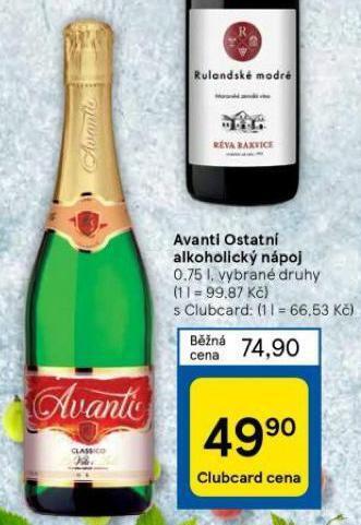 Tesco Avanti nabídka
