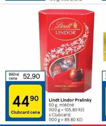 Tesco Lindt lindor pralinky nabídka