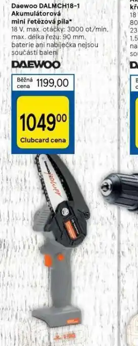 Tesco Daewoo akumulátorová mini řetězová pila nabídka