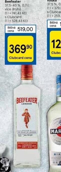 Tesco Beefeater nabídka