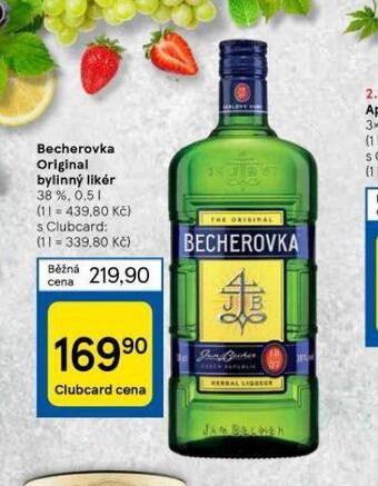Tesco Becherovka original nabídka