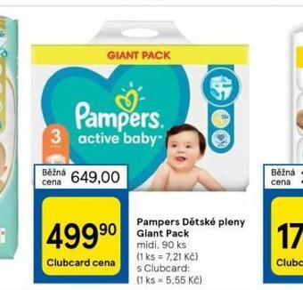 Tesco Pampers dětské plenky nabídka