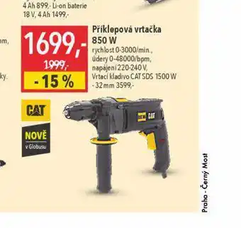 Globus Příklepová vrtačka 850 w nabídka