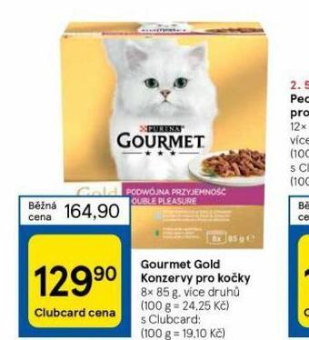 Tesco Gourmet gold konzervy pro kočky nabídka