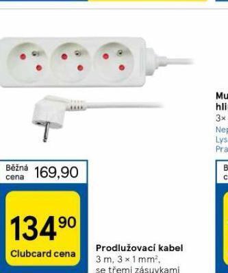 Tesco Prodlužovací kabel nabídka