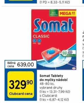Tesco Somat tablety do myčky nabídka