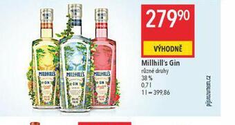 Globus Millhill´s gin nabídka