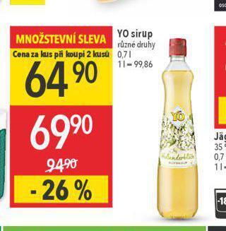 Globus Yo sirup nabídka