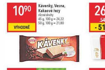 Globus Kávenky, vesna, kakaové řezy nabídka