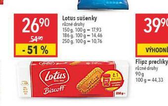 Globus Lotus sušenky nabídka
