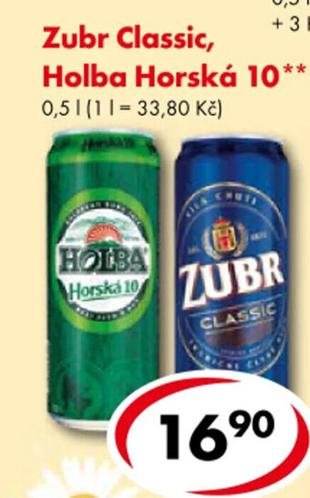 CBA Zubr Classic, Holba Horská 10 0,5l nabídka