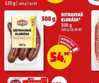 Penny Market Ostravská klobása nabídka