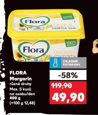 Kaufland Flora margarín nabídka