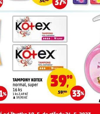 Kotex tampony