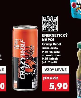Kaufland Crazy wolf energetický nápoj nabídka