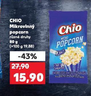 Kaufland Chio mikrovlnný popcorn nabídka