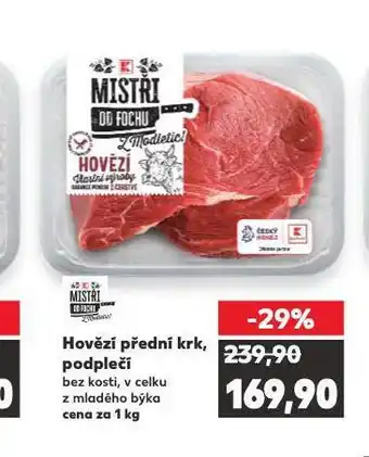 Kaufland Hovězí přední krk, podlečí nabídka