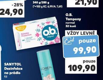 Kaufland O.b. tampony nabídka