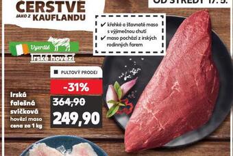 Kaufland Irská falešná svíčková nabídka