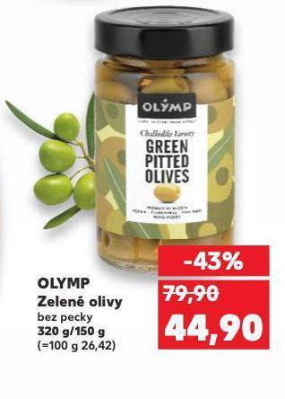 Kaufland Olymp zelené olivy nabídka