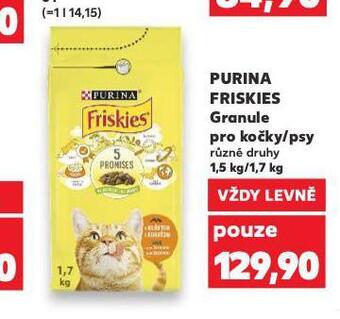 Kaufland Purina friskies granule pro kočky nabídka