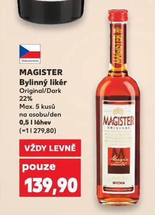 Kaufland Magister bylinný likér nabídka