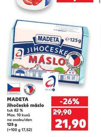 Kaufland Madeta máslo nabídka