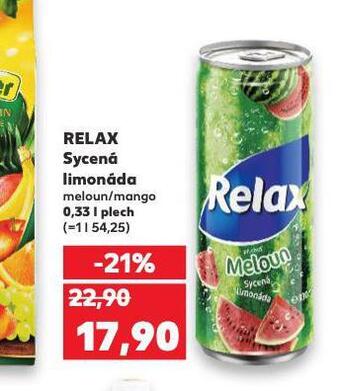 Kaufland Relax sycená limonáda nabídka
