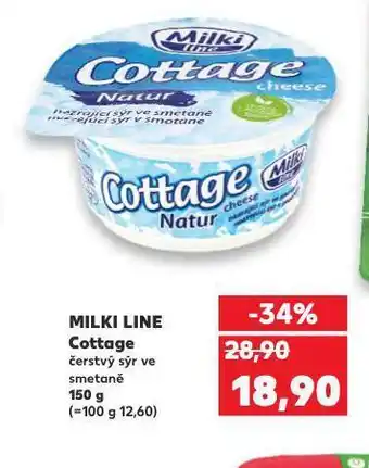 Kaufland Milki cottage cheese nabídka