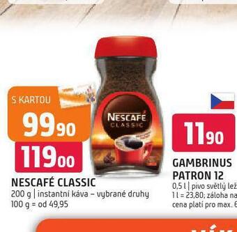 Terno Nescafé classic nabídka