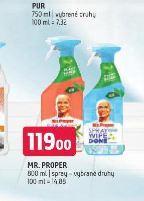 Terno Mr. proper spray nabídka