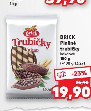 Kaufland Brick plněné trubičky nabídka