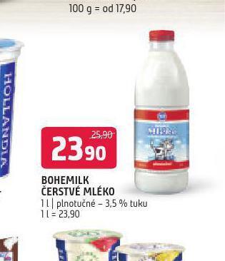 Terno Bohemilk čerstvé mléko 3,5% nabídka