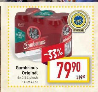Billa Pivo gambrinus nabídka
