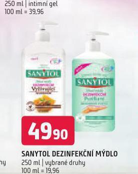 Terno Sanytol dezinfekční mýdlo nabídka