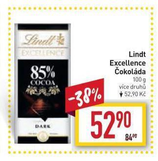 Billa Lindt excellence čokoláda nabídka