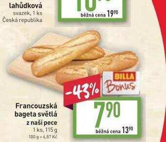 Billa Francouzská bageta nabídka