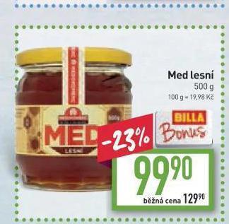 Billa Med lesní nabídka