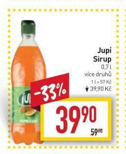 Billa Jupí sirup nabídka
