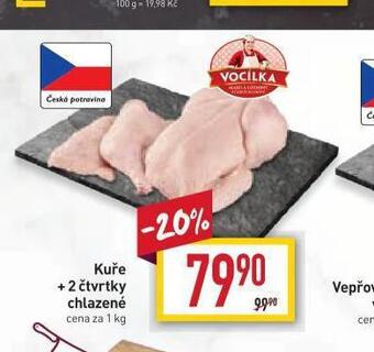 Billa Kuře + 2 čtvrtky nabídka