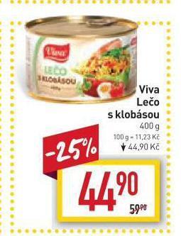 Billa Viva lečo s klobásou nabídka