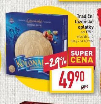 Billa Tradiční lázeňské oplatky nabídka