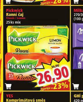 Norma Pickwick ranní čaj nabídka