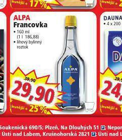 Norma Alpa francovka nabídka