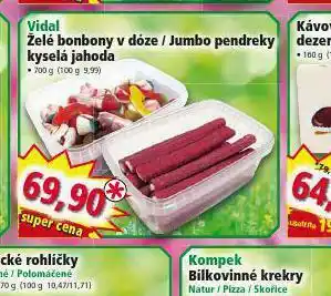 Norma Vidal jumbo pendreky kyselá jahoda nabídka