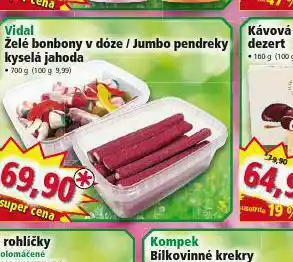 Norma Vidal želé bonbony v dóze nabídka