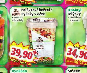 Norma Polévkové koření nabídka