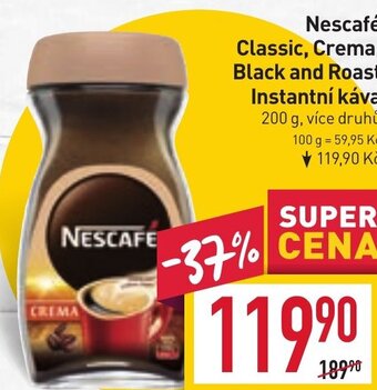 Billa Nescafé Classic, Crema, Black and Roast Instantní káva 200 g nabídka